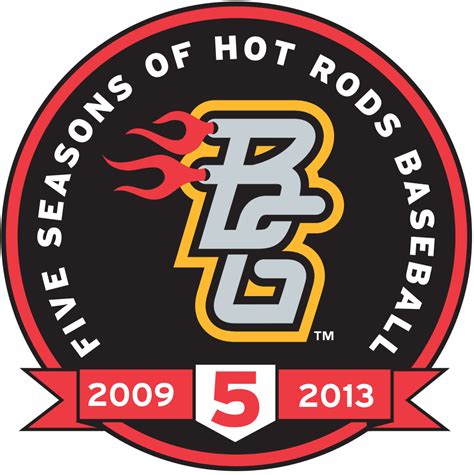 Bowling Green Hot Rods Logo - Anniversary Logo - Midwest League (MWL ...