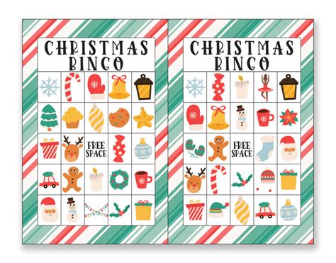 Christmas Bingo Printable 40 Unique Bingo Cards