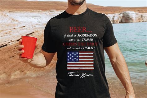 Beer Quote Shirt Thomas Jefferson Funny Shirt Black Shirt Hopkinson