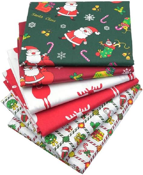 Christmas Fat Quarters Fabric Bundles 15 7x19 7 Inches 6 Pcs Cotton