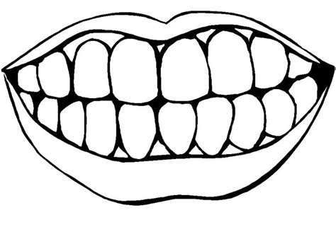 Teeth Clipart Black And White | Free download on ClipArtMag