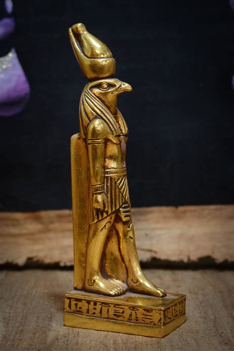 Egyptian Statue Horus God of Sky Figurine Black / Gold Made - Etsy Finland