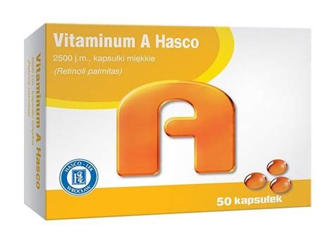 Vitaminum A Hasco 2500 j m Lek Prawidłowe widzenie Zdrowa skóra