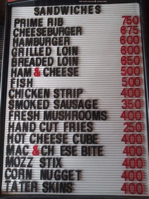 Menu At Shooters Bar And Grill La Porte