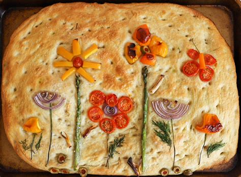 Focaccia Bread Art Flower Garden The Produce Moms