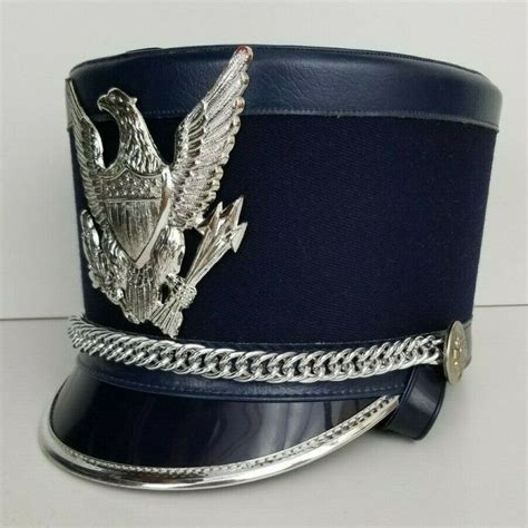 Marching Band Hat Shako Vintage Dark Blue Bayly Inc. | eBay | Hat band, Marching band, Dark blue