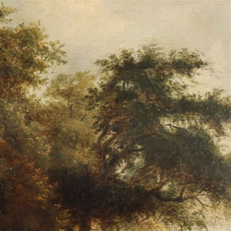 Dipinto Antico Paesaggio 700 Pittura Olio Su Tela Quadro Con Cornice