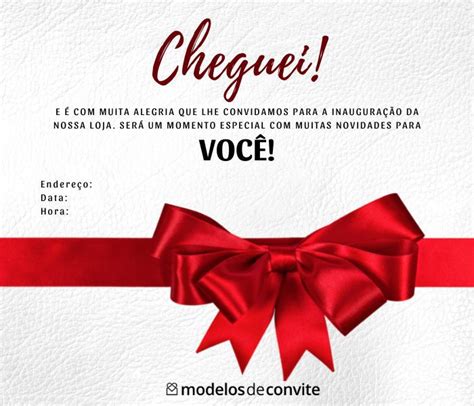 Modelo De Convite De Inaugura O