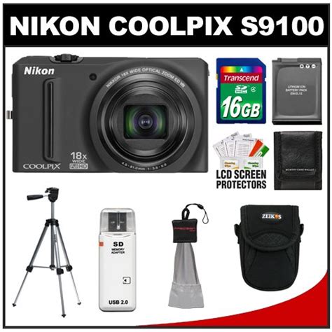 Nikon Digital Camera Nikon Coolpix S9100 12 1 MP Digital Camera Black