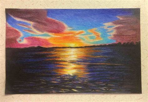 Colored Pencil Sunset