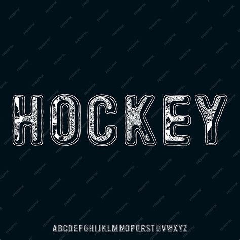 Premium Vector Hockey Varsity Font Vector Typeset