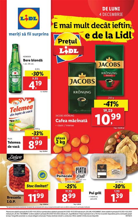 Catalog Lidl 4 Decembrie 10 Decembrie 2023 Oferte Revista Lidl