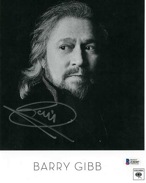 Barry Gibb Bee Gees Promo Signed 8x10 Photo Certified Authentic Beckett