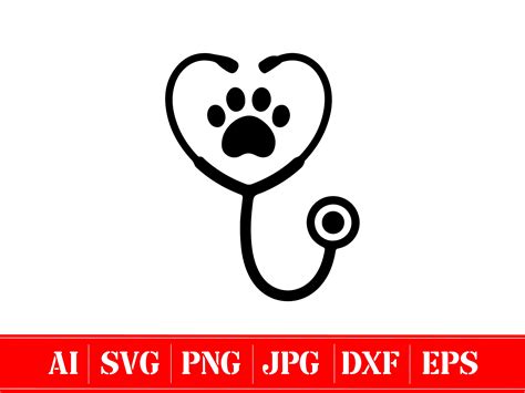 Veterinarian Svg Emblem Digital Vet Logo Silhouette Pet Etsy