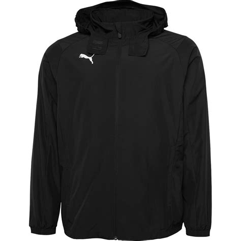 Buy Puma Mens Liga Training Rain Jacket Core With Hood Black White