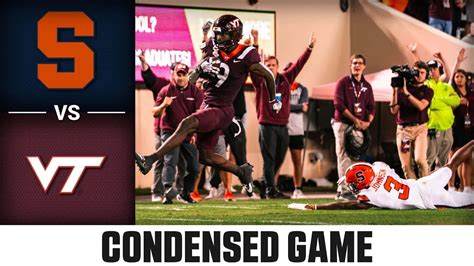 Syracuse Vs Virginia Tech Condensed Game 2023 ACC Football YouTube