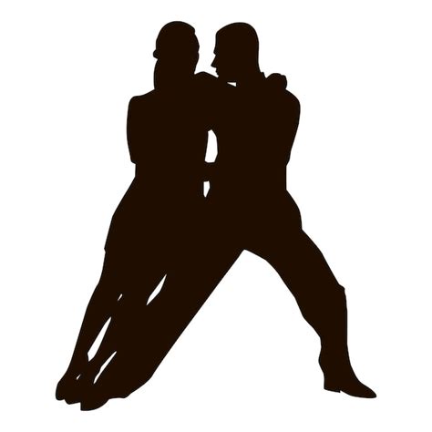 Premium Vector Silhouette Of Tango Dance Pair Couple Dancers Black