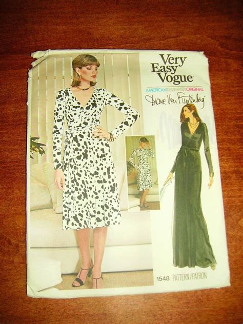 Vintage Very Easy Vogue Diane Von Furstenberg Wrap Dress Pattern