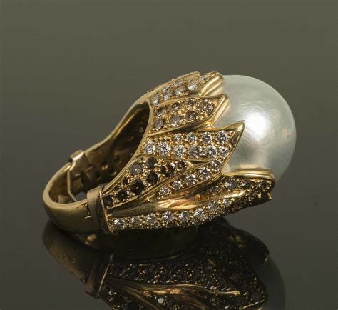 Pearl Diamond 18k Ring | Witherell's Auction House