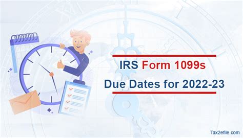 What are the IRS Form 1099 Due Dates for 2022-23 Tax Year