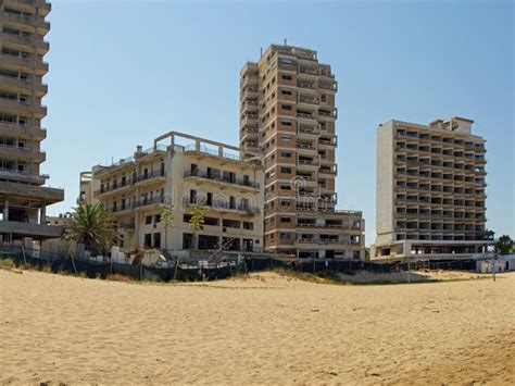 Cyprus Famagusta Hotels Abandoned Forty Years Ago Stock Image