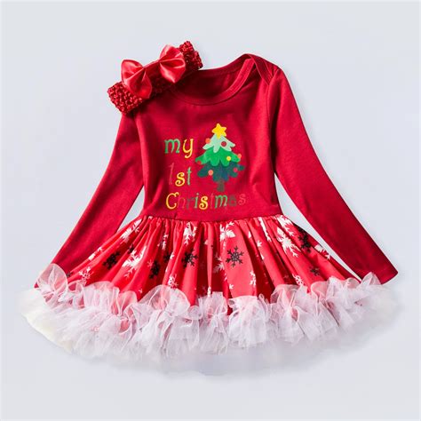 Newborn Baby Girl Clothes Brand Baby Christmas Clothing Tutu Dress My ...