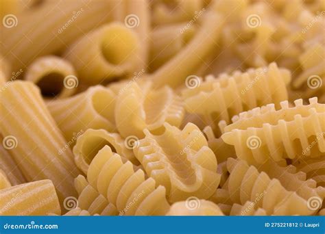 Pile Of Italian Dried Tri Color Farfalle Pasta Various Colors Of Bow