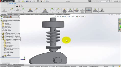 Solidworks Motion Study Tutorial Cam And Follower With Animation