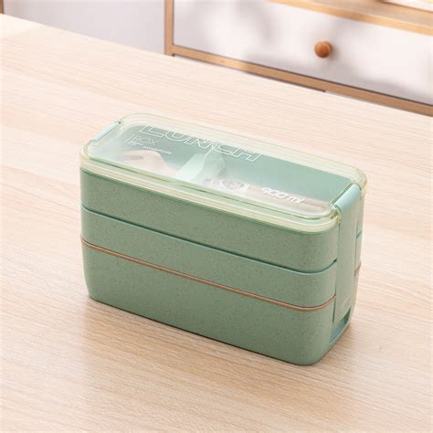 Jual LUNCHBOX SEKAT 2 3 WHEAT STRAW 3 SUSUN 2 SUSUN KOTAK MAKAN