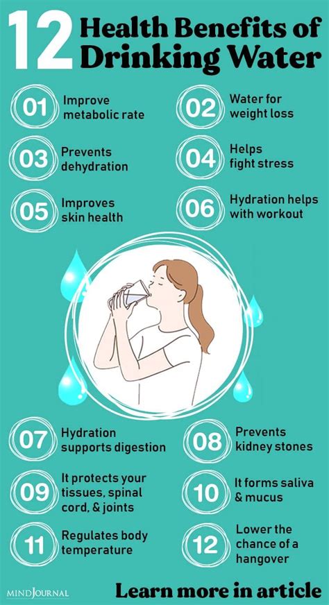 12 Health Benefits Of Drinking Water The Minds Journal Benefits Of