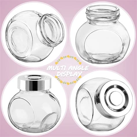 Syntic Pcs Oz Ml Mini Glass Favor Jars With Plastic Lids