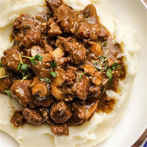 Beef Tips With Mushroom Gravy Recipe Dinner Then Dessert