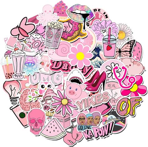 Rumyve Vinyl Waterproof Stickers 100 Pcs Stylish Cartoon Cute Vsco Stickers Personalized