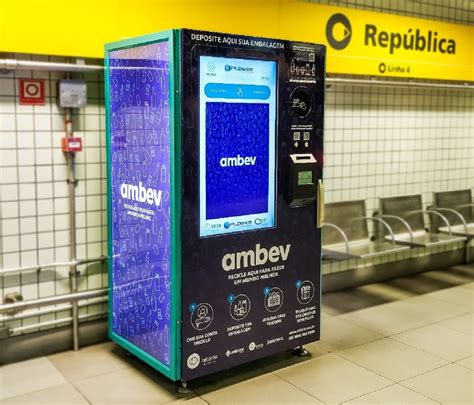 Ambev e Triciclo Ambipar instalaram máquinas para incentivar reciclagem