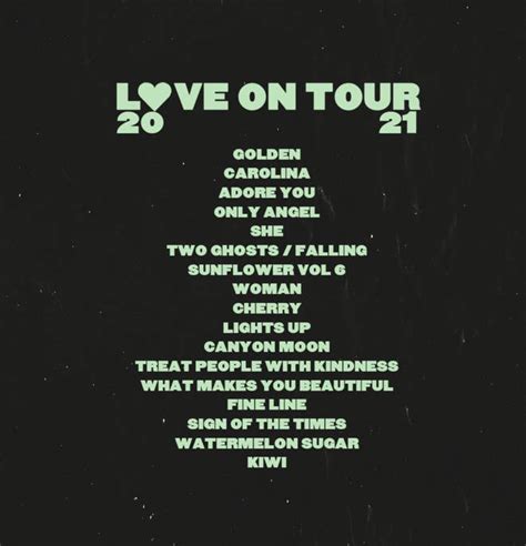 Your Guide To Harry Styles Love On Tour Set List Capital