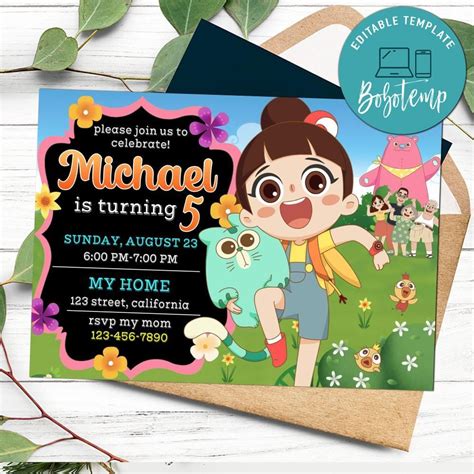 Luo Bao Bei Invitation Customizable Template Diy Bobotemp