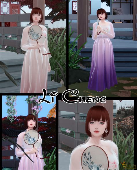 Sims 4 Cc Li Cheng Chinese Elements Skirt Sfs Sims 4 Sims Sims 4 Cc