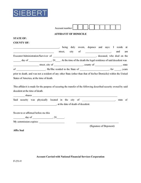 50 Professional Affidavit Of Domicile Forms 100 Free Templatelab