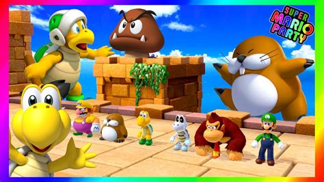 Super Mario Party Minigames 281 Monty Mole Vs Goomba Vs Koopa Troopa