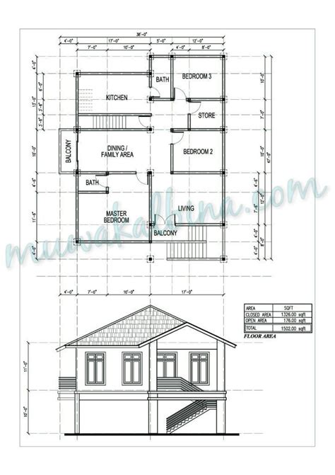 Contoh Pelan Rumah Bilik Setingkat Pelan Rumah Impian Banglo