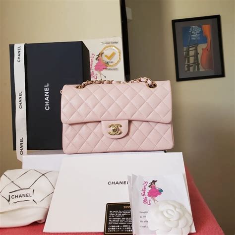 Chanel Bags Chanel Classic Pink Caviar Gold Hard Ware Small Bag