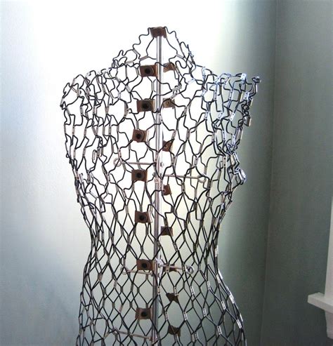 Vintage Wire Dress Form Complete With Stand