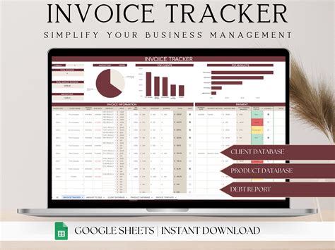 Invoice Tracker Google Sheets Business Manager Invoice Tracker Spreadsheet Small Business ...