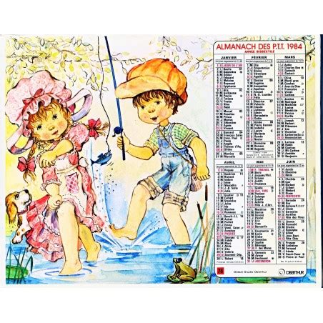 CALENDRIER ALMANACH 1984 DESSINS DU STUDIO OBERTHUR