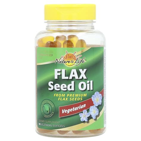 Nature S Life Flax Seed Oil 90 Vegetarian Softgels