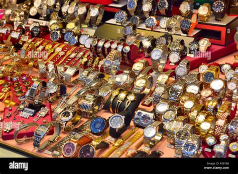 Display Of Watches Stock Photo Alamy