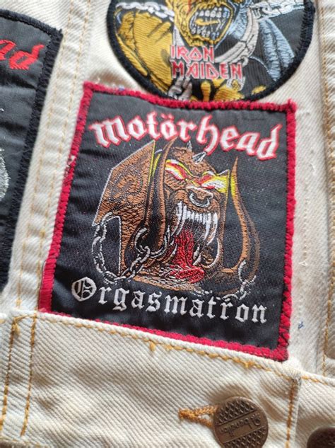 S Patched Vest Iron Maiden Ac Dc Metallica Dio Gem