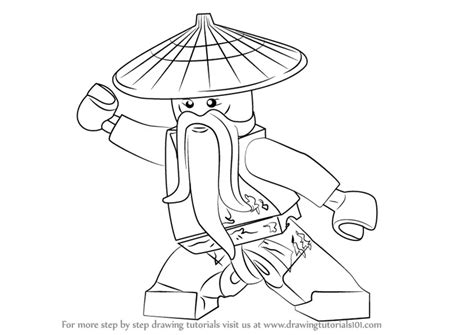 Ninjago Coloring Pages Sensei Wu