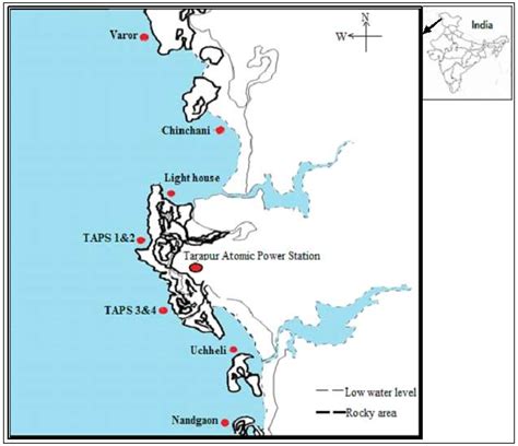 Map Showing Sampling Location Around Tarapur Atomic Power Station Taps Download Scientific