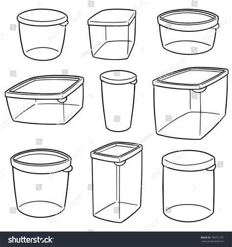 Vector Set Plastic Container Stock Vector Royalty Free 788731741 Shutterstock